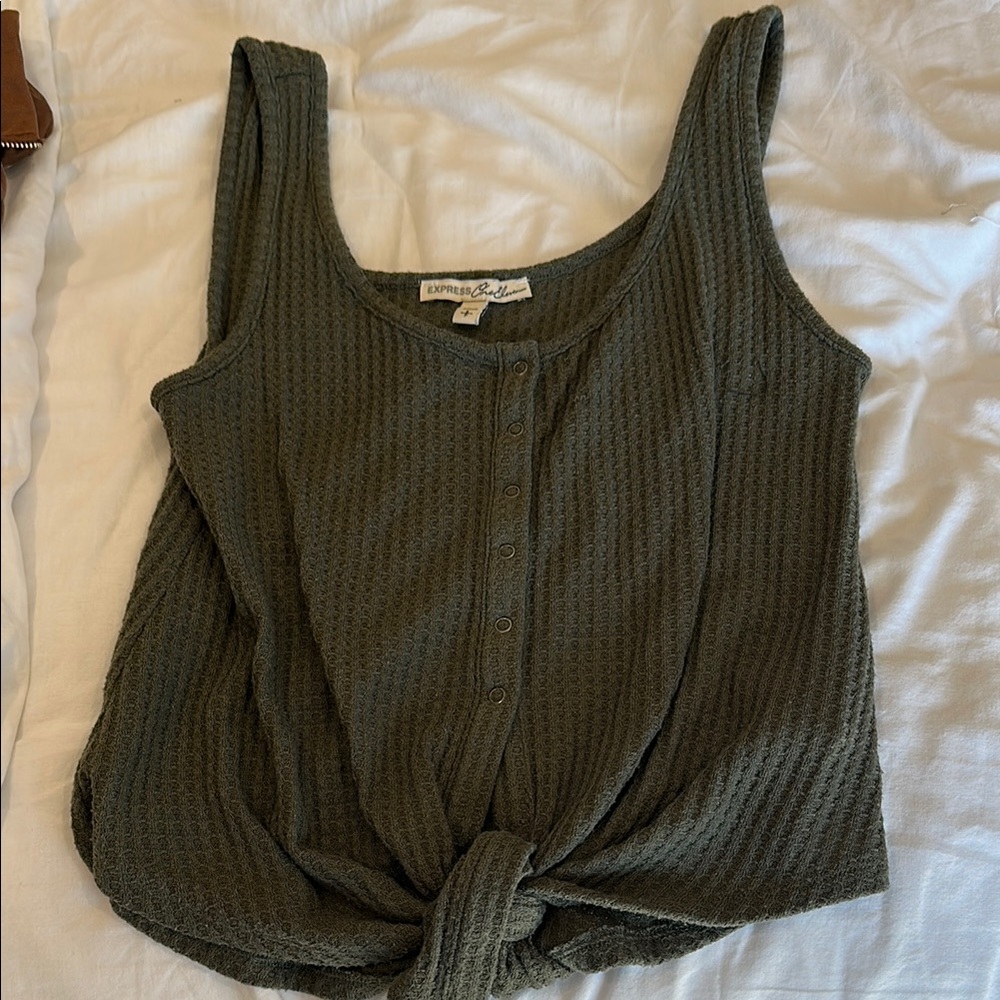 Express Green Textured Women's Top